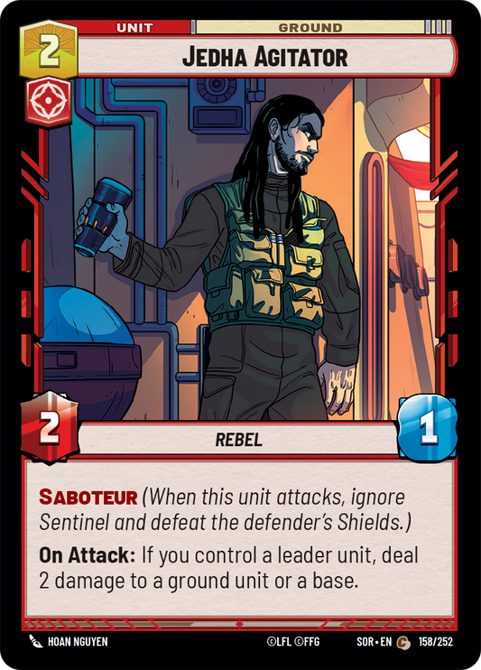 Jedha Agitator (SOR) Common Star Wars Unlimited Fantasy Flight Games Standard Non-Foil 