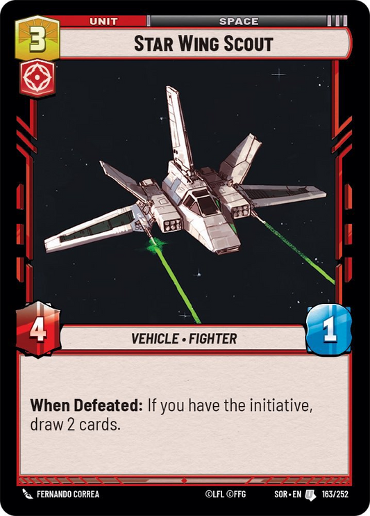 Star Wing Scout (SOR) Uncommon Star Wars Unlimited Fantasy Flight Games Standard Non-Foil 