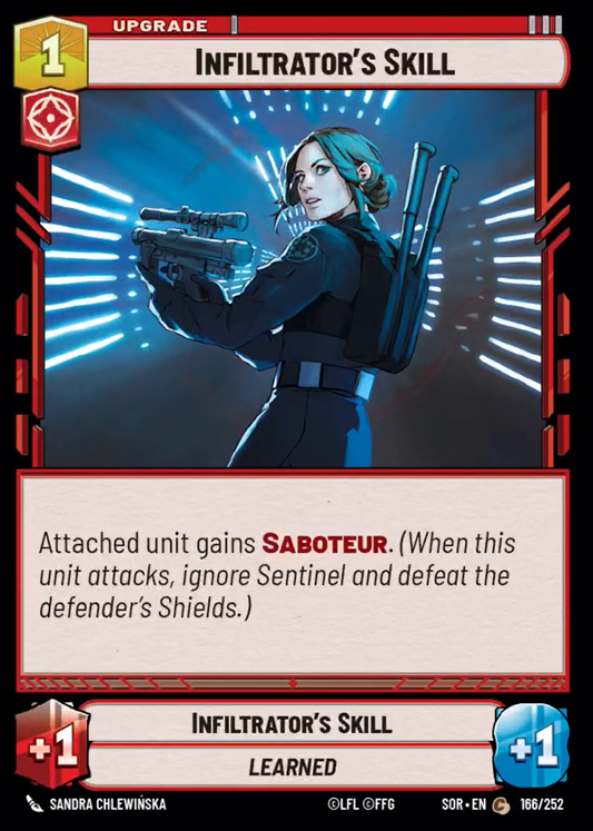 Infiltrator's Skill (SOR) Common Star Wars Unlimited Fantasy Flight Games Standard Non-Foil 