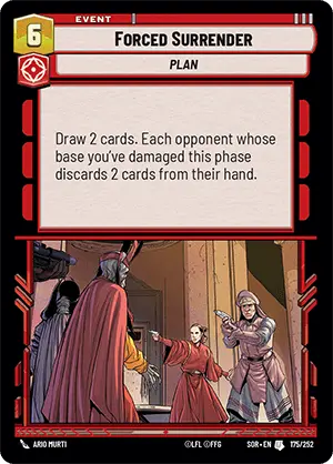 Forced Surrender (SOR) Uncommon Star Wars Unlimited Fantasy Flight Games Standard Non-Foil 