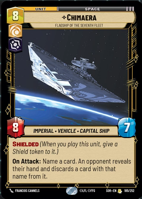 Chimaera - Flagship of the Seventh Fleet (SOR) Rare Star Wars Unlimited Fantasy Flight Games Standard Non-Foil 