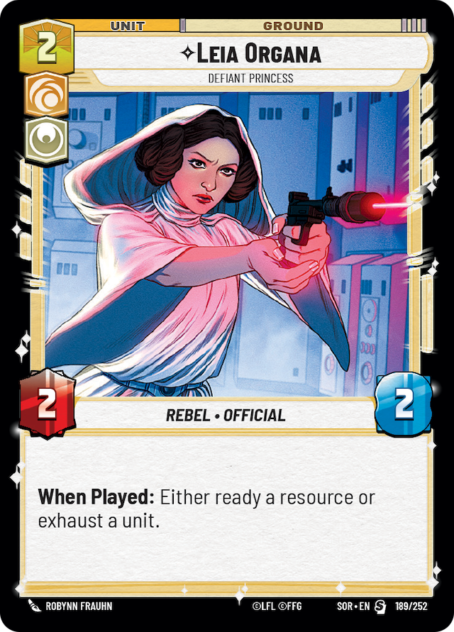 Leia Organa - Defiant Princess (SOR) Starter Star Wars Unlimited Fantasy Flight Games Standard Non-Foil 