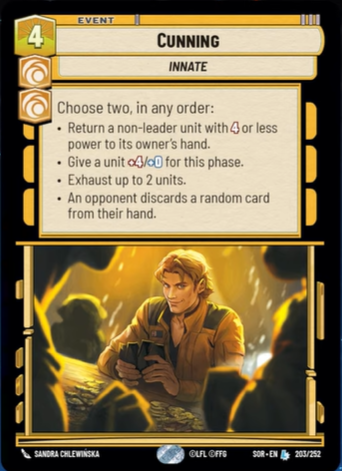 Cunning (SOR) Legendary Star Wars Unlimited Fantasy Flight Games Standard Non-Foil 