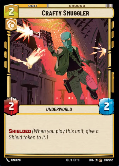 Crafty Smuggler (SOR) Common Star Wars Unlimited Fantasy Flight Games Standard Non-Foil 