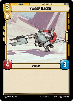 Swoop Racer (SOR) Common Star Wars Unlimited Fantasy Flight Games Standard Non-Foil 