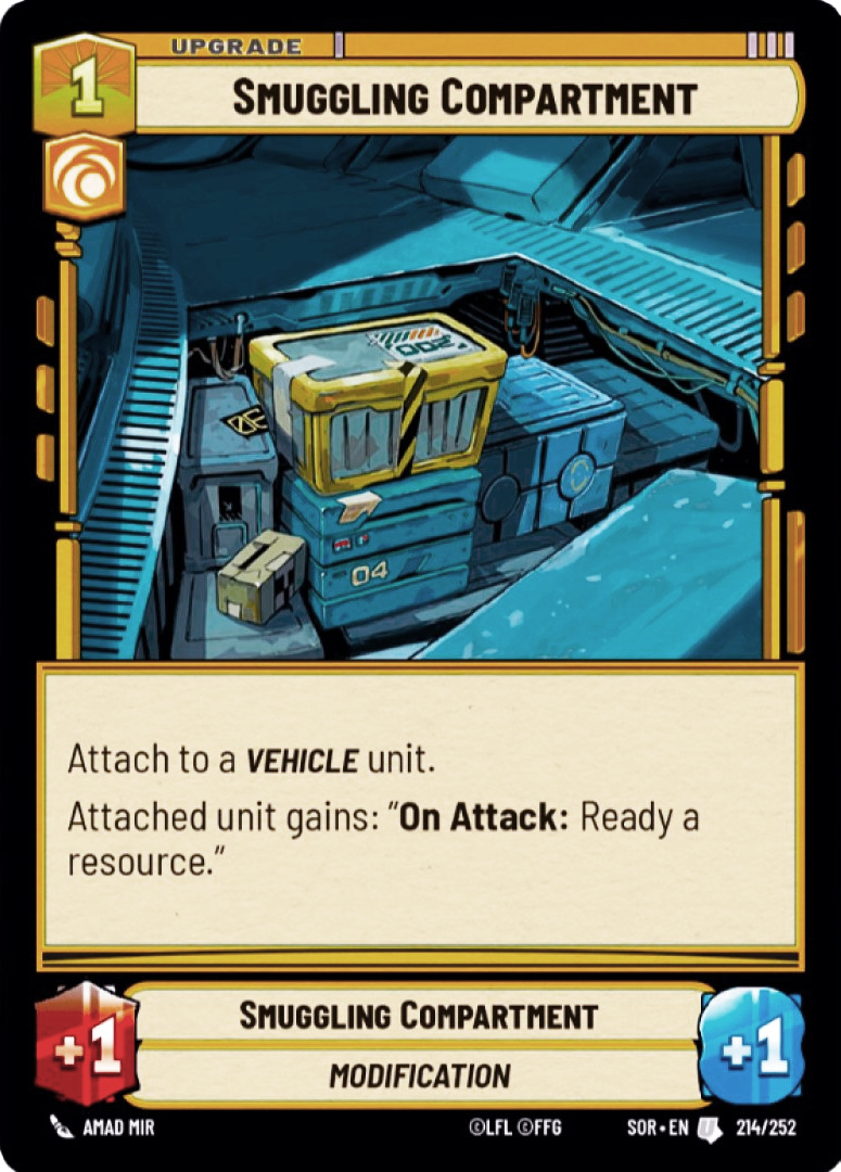 Smuggling Compartment (SOR) Uncommon Star Wars Unlimited Fantasy Flight Games Standard Non-Foil 