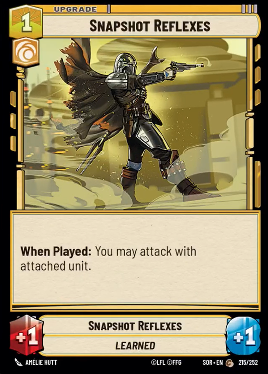 Snapshot Reflexes (SOR) Common Star Wars Unlimited Fantasy Flight Games Standard Non-Foil 