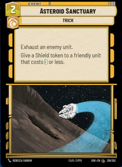 Asteroid Sanctuary (SOR) Common Star Wars Unlimited Fantasy Flight Games Standard Non-Foil 