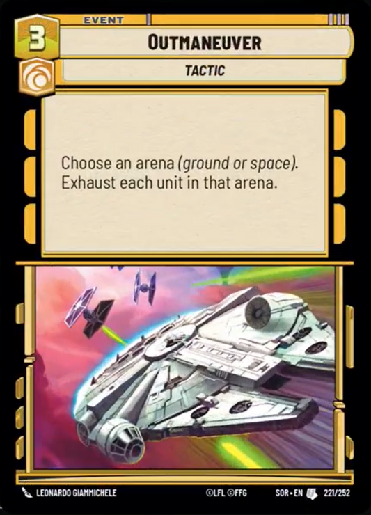 Outmaneuver (SOR) Uncommon Star Wars Unlimited Fantasy Flight Games Standard Non-Foil 