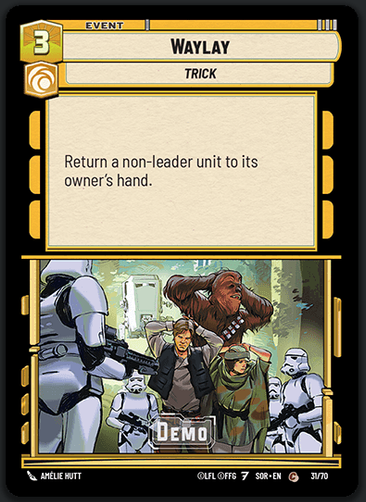 Waylay (SOR) Common Star Wars Unlimited Fantasy Flight Games Standard Non-Foil 