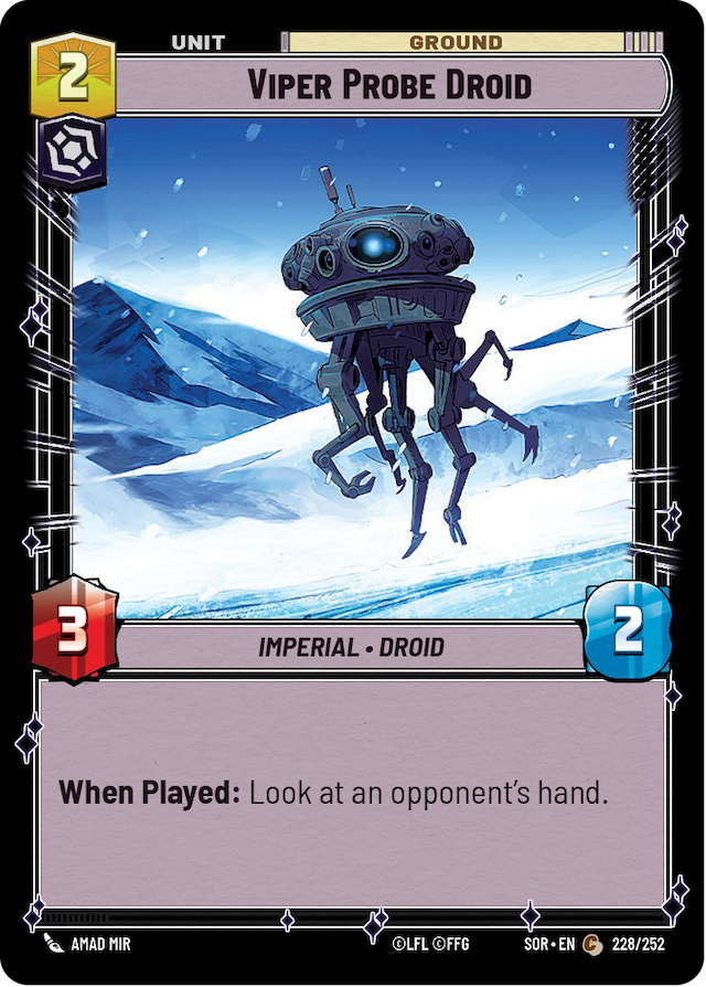 Viper Probe Droid (SOR) Common Star Wars Unlimited Fantasy Flight Games Standard Non-Foil 