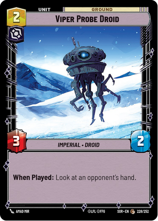 Viper Probe Droid (SOR) Common Star Wars Unlimited Fantasy Flight Games Standard Non-Foil 