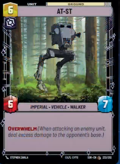 AT-ST (SOR) Common Star Wars Unlimited Fantasy Flight Games Standard Non-Foil 