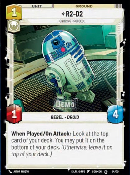 R2-D2 - Ignoring Protocol (SOR) Starter Star Wars Unlimited Fantasy Flight Games Standard Non-Foil 