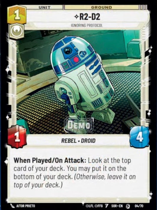R2-D2 - Ignoring Protocol (SOR) Starter Star Wars Unlimited Fantasy Flight Games Standard Non-Foil 