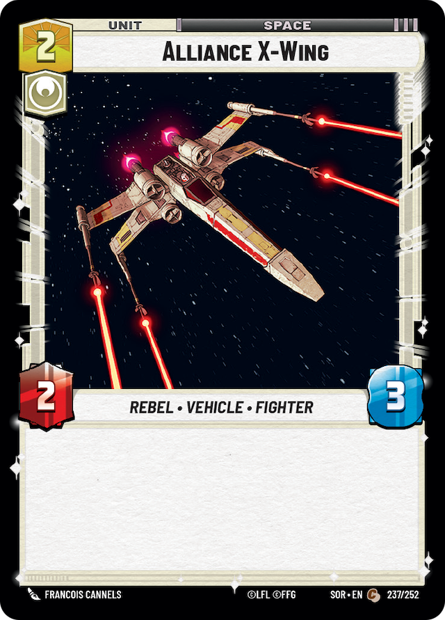 Alliance X-Wing (SOR) Common Star Wars Unlimited Fantasy Flight Games Standard Non-Foil 