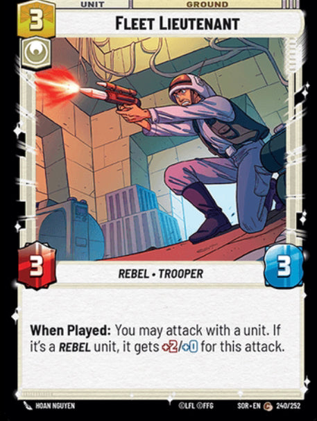 Fleet Lieutenant (SOR) Common Star Wars Unlimited Fantasy Flight Games Standard Non-Foil 
