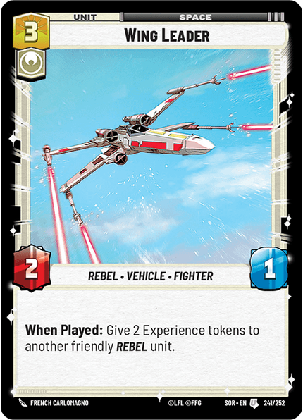 Wing Leader (SOR) Uncommon Star Wars Unlimited Fantasy Flight Games Standard Non-Foil 