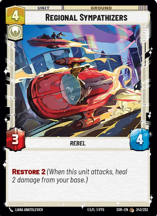 Regional Sympathizers (SOR) Common Star Wars Unlimited Fantasy Flight Games Standard Non-Foil 