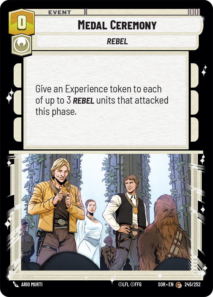 Medal Ceremony (SOR) Common Star Wars Unlimited Fantasy Flight Games Standard Non-Foil 