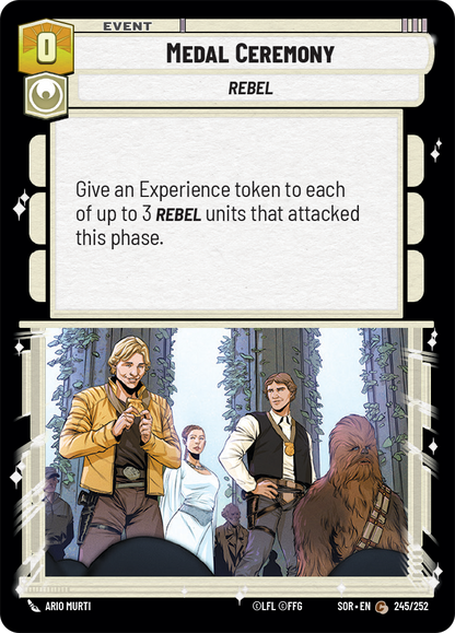 Medal Ceremony (SOR) Common Star Wars Unlimited Fantasy Flight Games Standard Non-Foil 