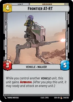 Frontier AT-RT (SOR) Common Star Wars Unlimited Fantasy Flight Games Standard Non-Foil 