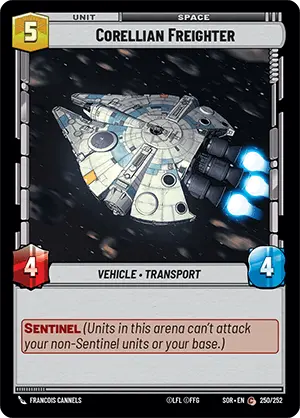 Corellian Freighter (SOR) Common Star Wars Unlimited Fantasy Flight Games Standard Non-Foil 