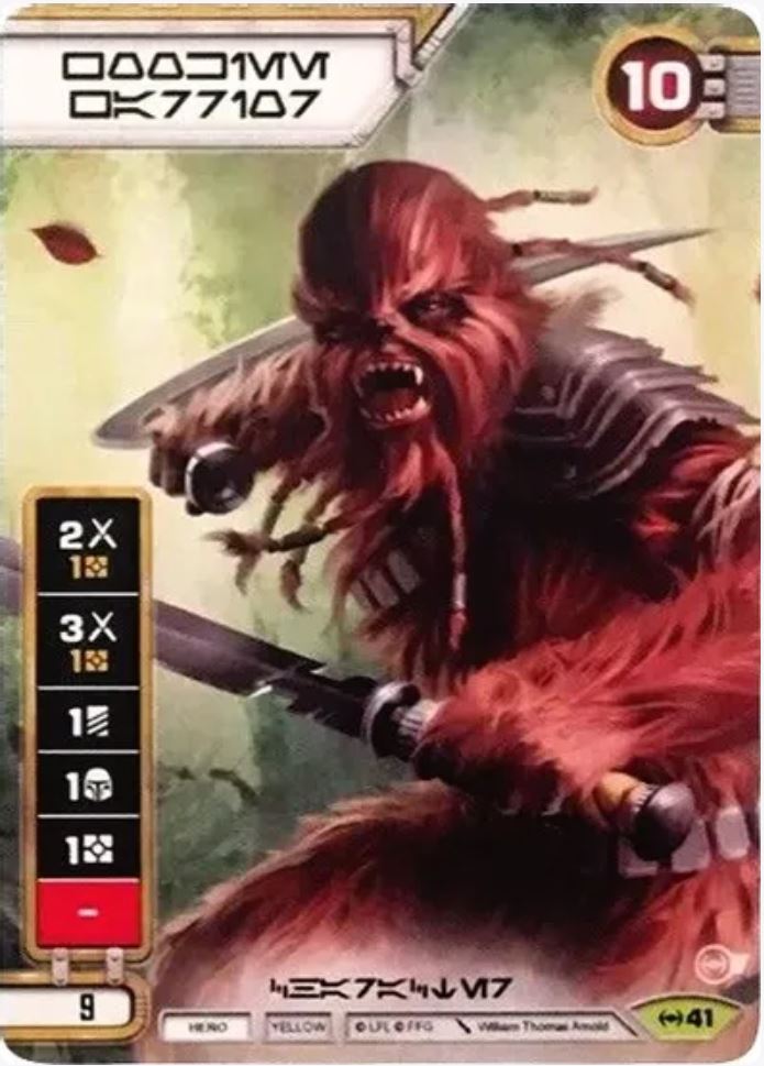 Star Wars Destiny Wookie Warrior (EAW) Aurebesh Promo (Card only)