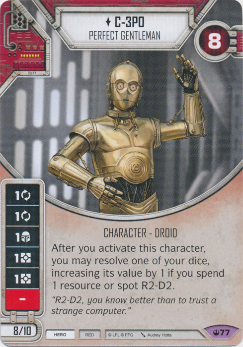 C-3PO - Perfect Gentleman (SOH) Legendary Star Wars Destiny Fantasy Flight Games   