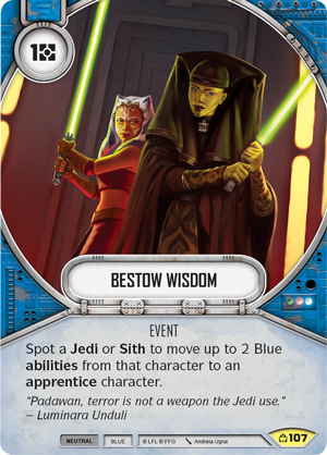 Bestow Wisdom (CM) Uncommon Star Wars Destiny Fantasy Flight Games   