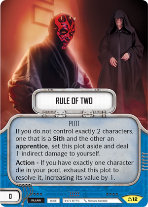 Rule of Two (CM) Uncommon Star Wars Destiny Fantasy Flight Games   