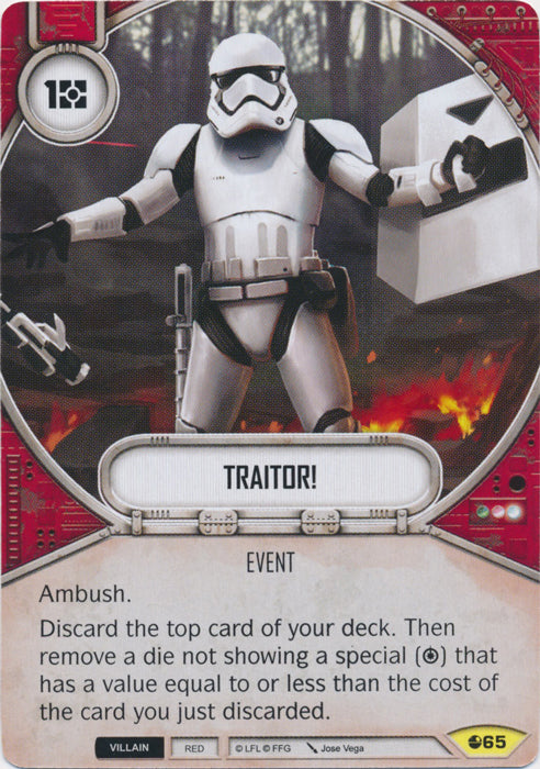 Traitor! (SoR) Uncommon Star Wars Destiny Fantasy Flight Games   